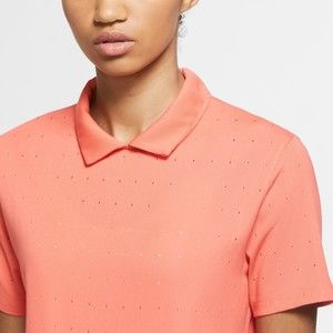 Womens Dry Ace Jacquard Polo Magic Ember Golf Shirt Size M NEW